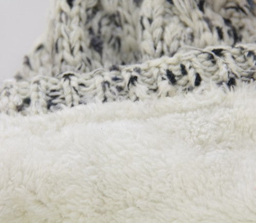 Textured Beanie Fleece Lining - Cream