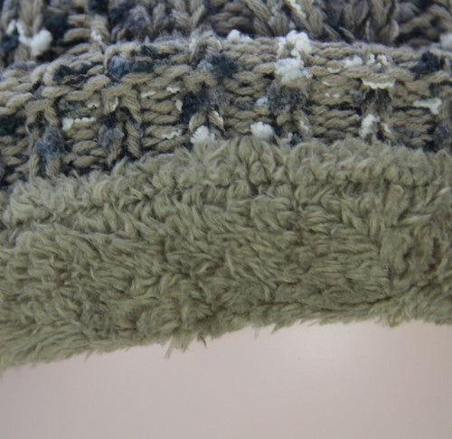Textured Beanie Fleece Lining - Taupe