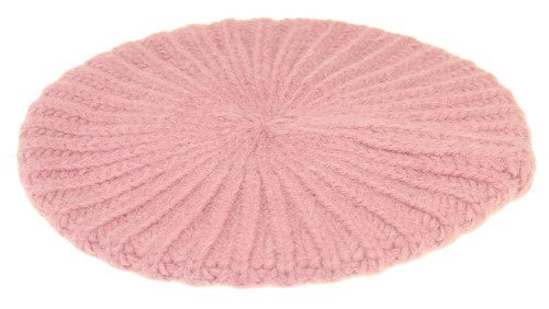 Angora Mix Rib Beret FUSCHIA - Set of 2
