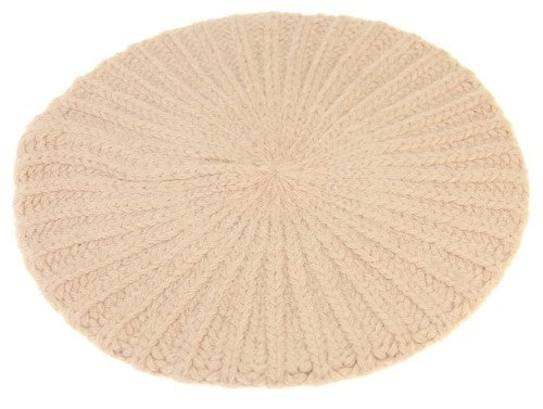 Angora Mix Ribb Beret PINK - Set of 2