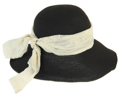 Joy Moldable Brim + Scarf Trim BLACK