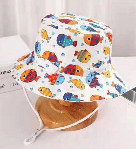 Kids Fish Bucket Hat 52-54cm - Set of 2