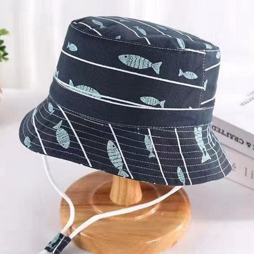 Kids Blue Fish Bucket Hat 52cm - Set of 2