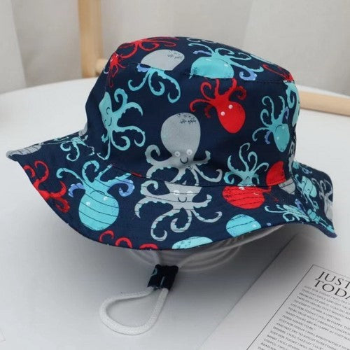 Kids Octopus Wide Brim Hat 48-50CM - Set of 2