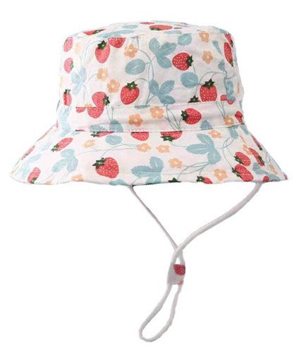 Kids Strawberry Bucket Hat 52-54CM - Set of 2