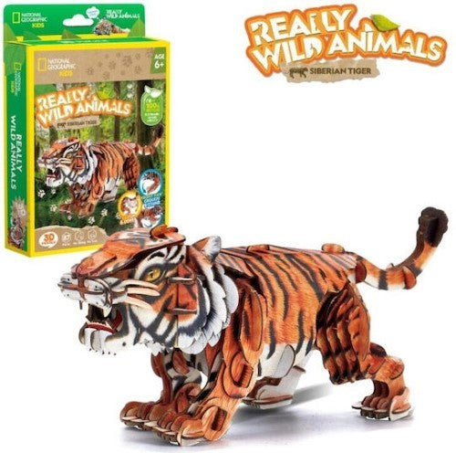 3D Puzzle - Cubic Fun Really Wild Animals Siberian Tiger