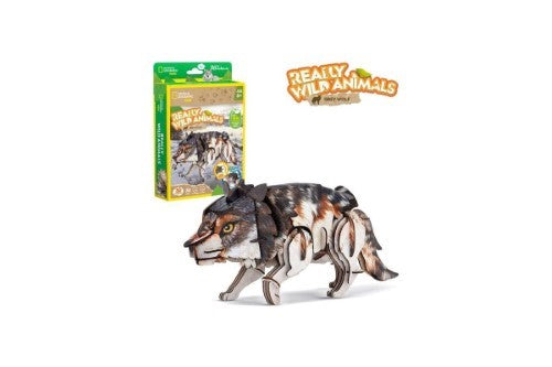 3D Puzzle - Cubic Fun Really Wild Animals Grey Wolf