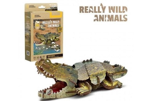 3D Puzzle - Cubic Fun Really Wild Animals Crocodile