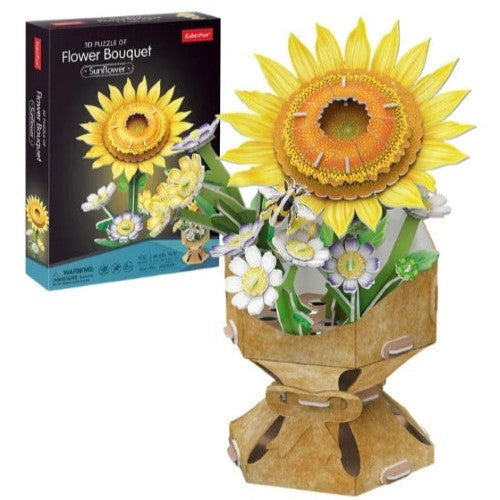 3D Puzzle - Cubic Fun Flower Bouquet Sunflower (102pcs)