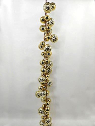 Christmas Baubles Garland - 200cm (Texture Gold)