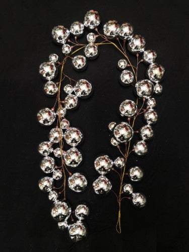 Christmas Baubles Garland - 200cm (Silver Texture)