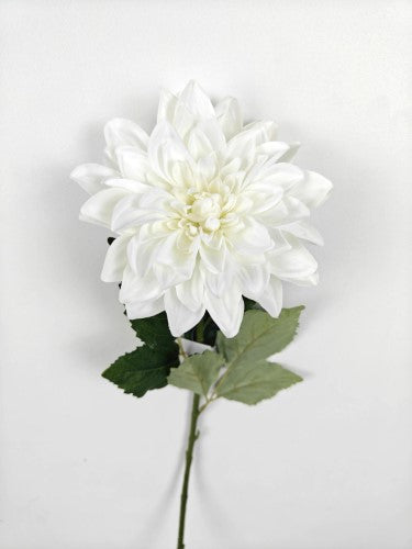 Artificial Single Dahlia White (Large)