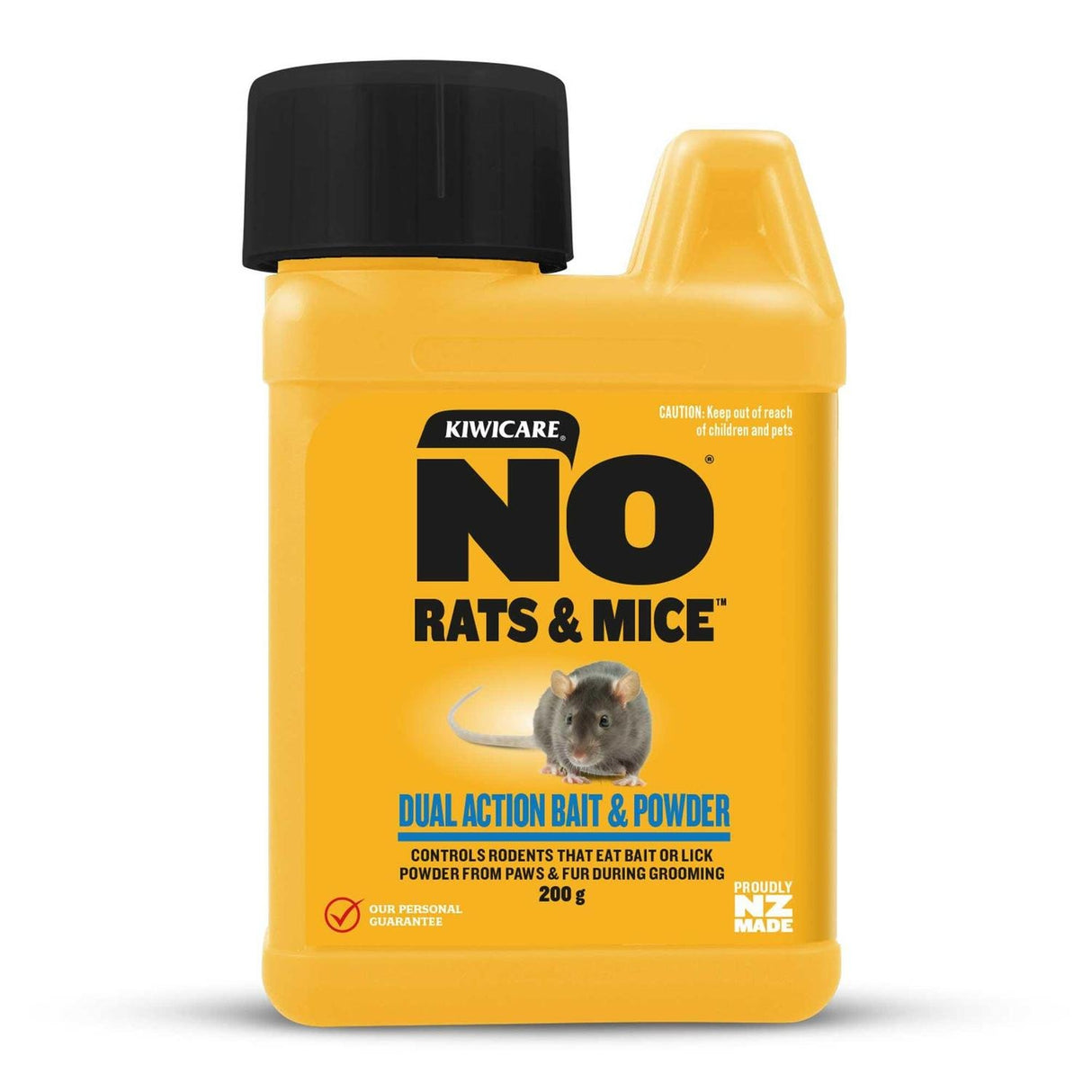 NO Rats and Mice Dual Action Bait and Powder - Kiwicare (200g)