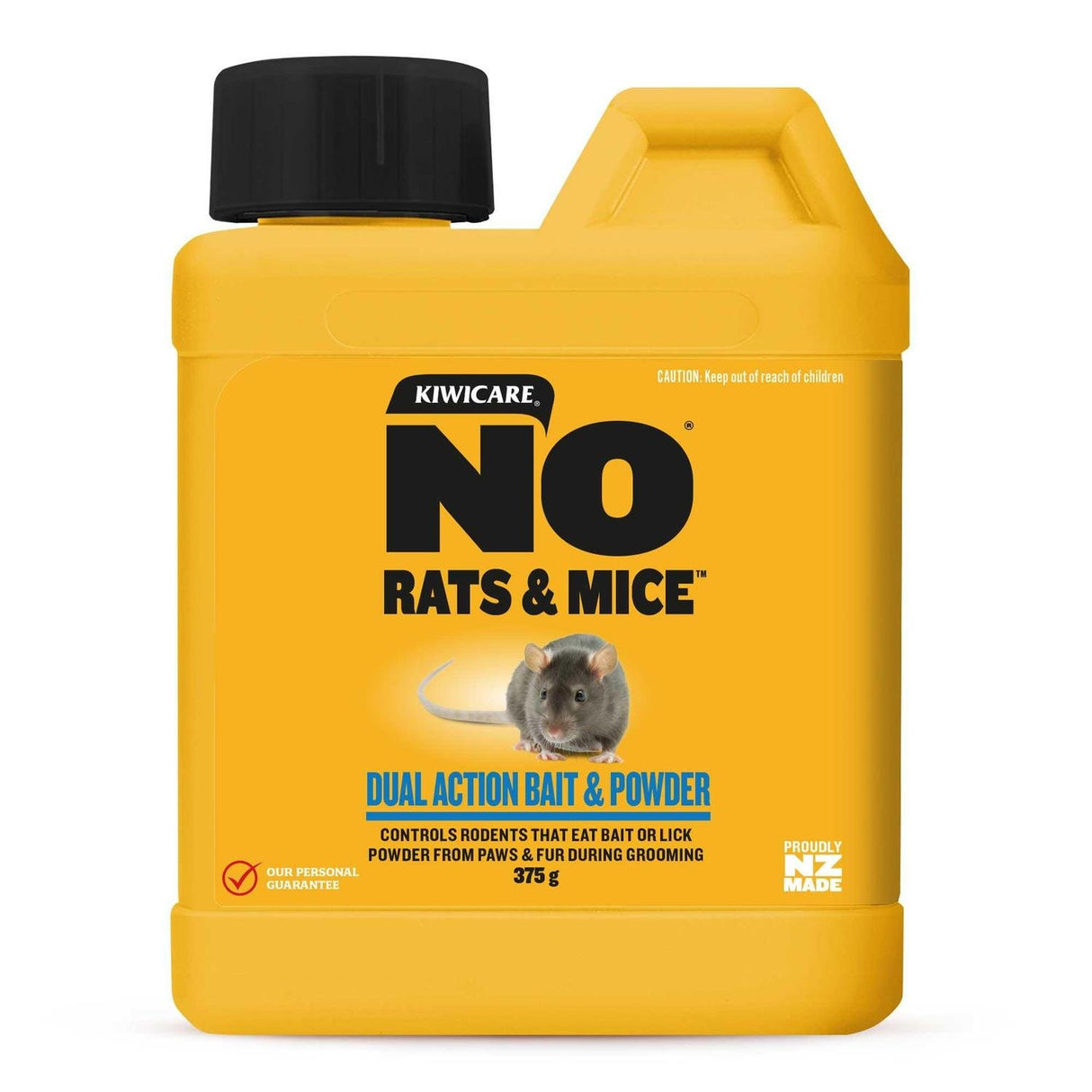 NO Rats and Mice Dual Action Bait and Powder - Kiwicare (375g)