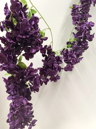 Artificial Wisteria Garland - 200cm (Purple)