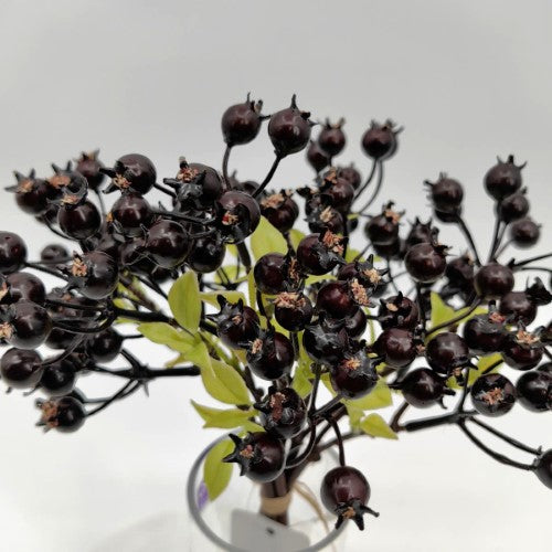 Artificial Rosehip Bundle - x 5 (Dark Burgundy)