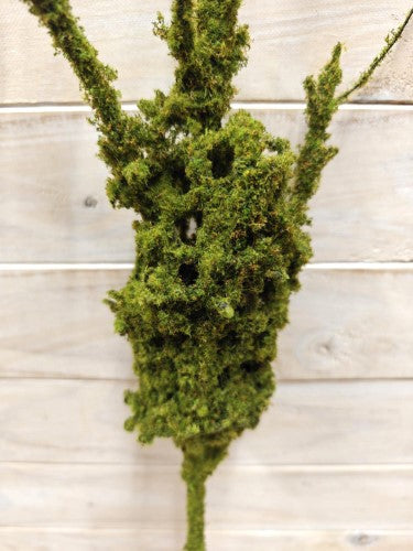 Artificial Branch With Green Moss (Large)
