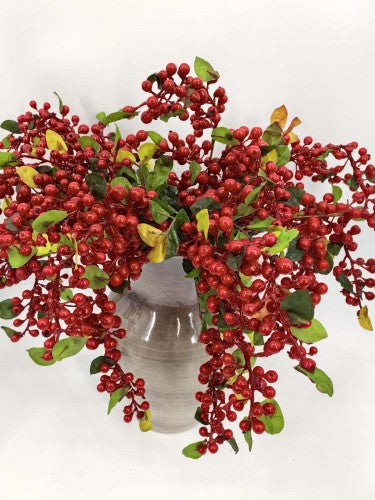 Artificial Droopig Berry Spray (Red)