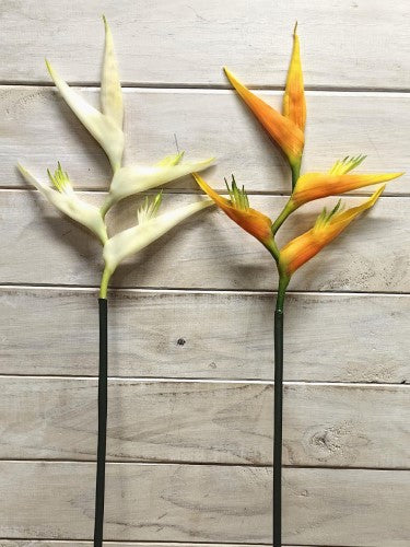 Artificial Heliconia Stem - Small (Orange)