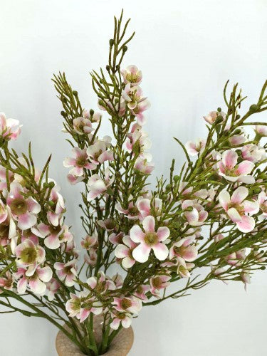 Artificial Wax Flower Spray (Pink)