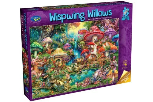 Jigsaw Puzzle - Wispwing Willows Merry Mushroom Village Picnic (1000pcs)