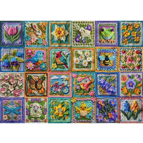 Jigsaw Puzzle - Treats N Treasures S4 Springtime Crochet (1000pcs)