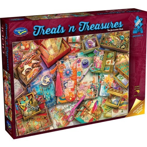 Jigsaw Puzzle - Treats N Treasures S4 The Journalers Desk (1000pcs)