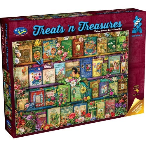 Jigsaw Puzzle - Treats N Treasures S4 Vintage Summer Garden Book Shelf (1000pcs)