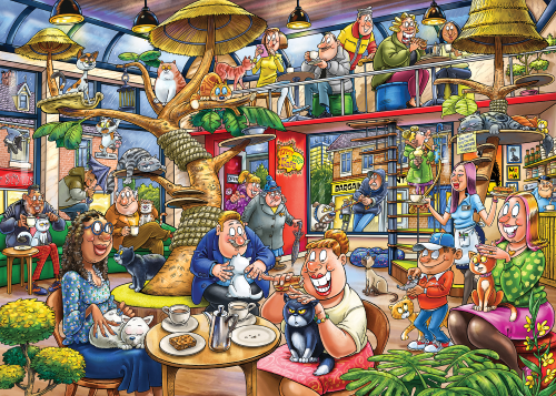 Jigsaw Puzzle - Wasgij Mystery #28 Feline Frenzy (1000pcs)
