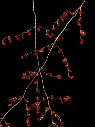 Acrylic Shell Garland - 190cm (Red)