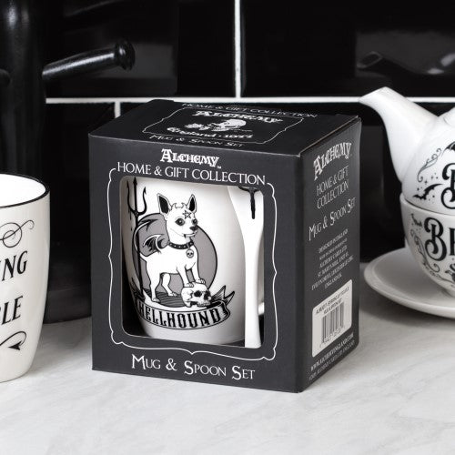 Ceramic Mug & Spoon Set - Alchemy Hellhound (390ml)
