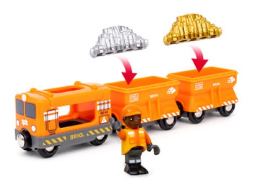 BRIO - Gold Cargo Train 6 pieces