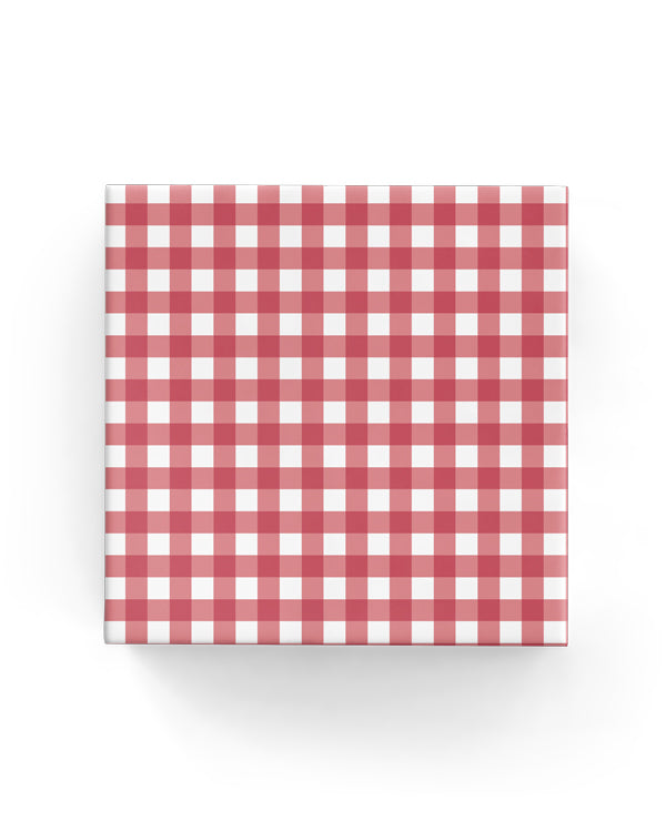Gingham Check on Matte Wrap Red