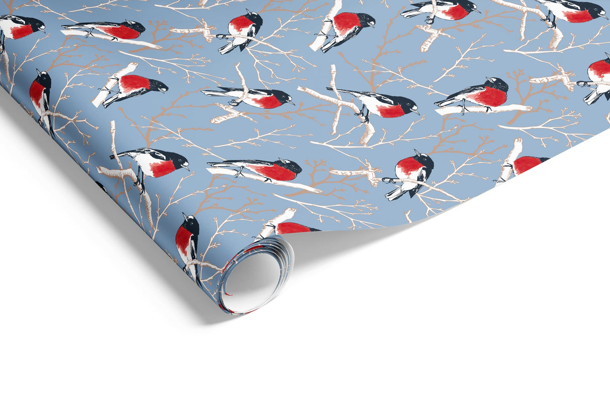Robins on Matte Wrap French Blue