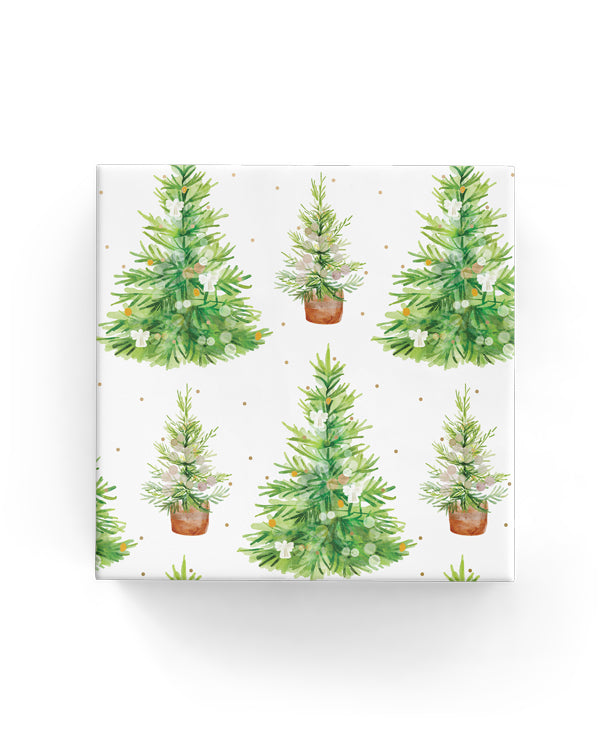 Watercolour Trees on Matte Wrap White