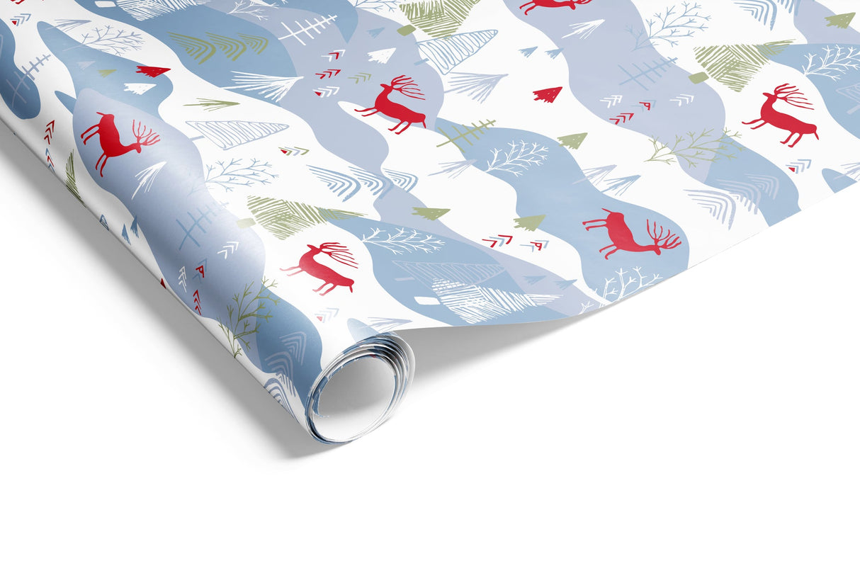 Xmas Yule Wrap French Blue