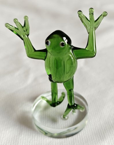 Ornament - Glass Art Funny Frogs (Set of 4 Assorted)