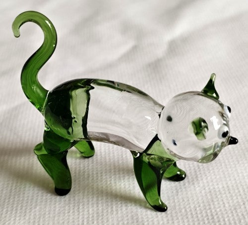 Ornament - Glass Art Cute Cats (Set of 4 Assorted)