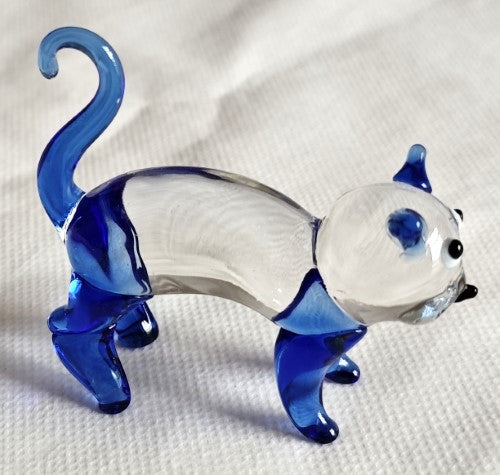 Ornament - Glass Art Cute Cats (Set of 4 Assorted)