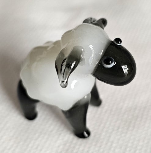 Ornament - Glass Art Cute Sheep (Set of 4 Assorted)