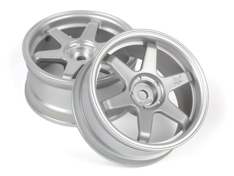 Radio Control - HPI TE37 Wheel 26mm Matte Chrome (3mm Offset)