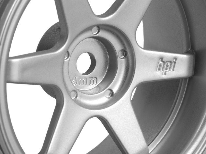 Radio Control - HPI TE37 Wheel 26mm Matte Chrome (6mm Offset)
