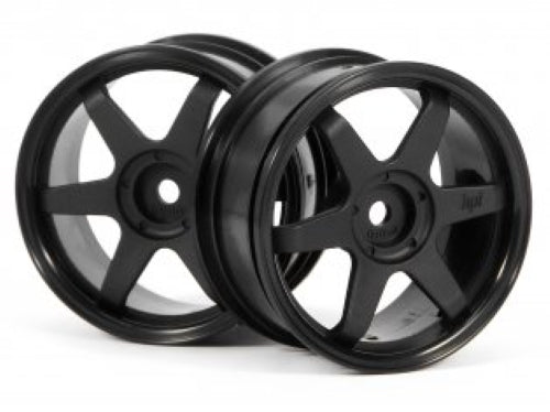 Radio Control - HPI TE37 Wheel 26mm BLACK (0mm OFFSET) 26mm Width Touring Car Tires