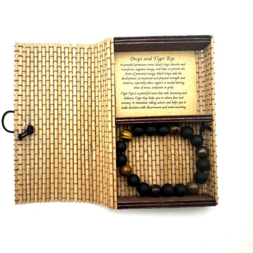 Bracelet - Matte Onyx & Tiger Eye (10mm)
