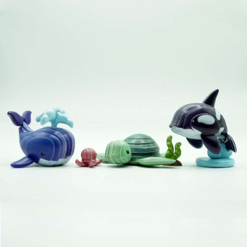 Blind Box 3D Model PVC Stickers Puzzle - Sea Creature (Set of 6)