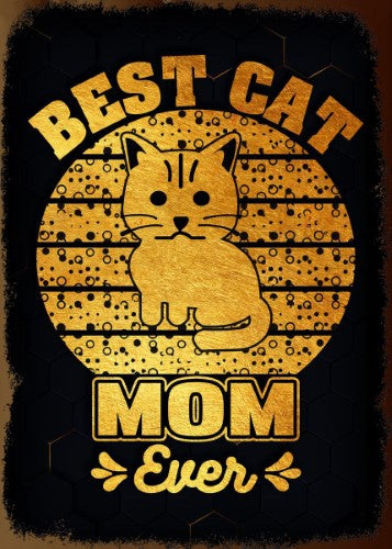 Wall Art on MDF - Cats Mom (40 x 60cm)