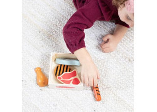 Melissa & Doug - Wooden Food Groups Play Set - Protein