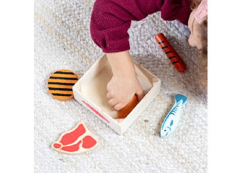 Melissa & Doug - Wooden Food Groups Play Set - Protein