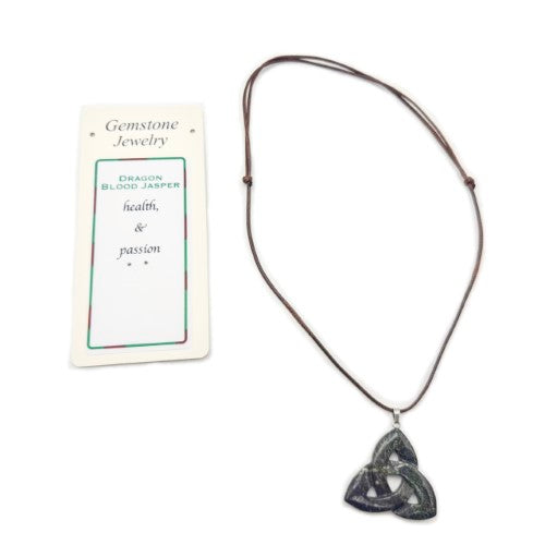 Pendant - Dragons Blood Jasper Triquetra