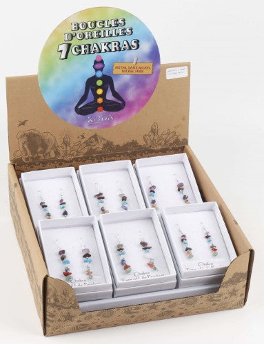 Earrings - Chakra Gemchips (Set of 12)